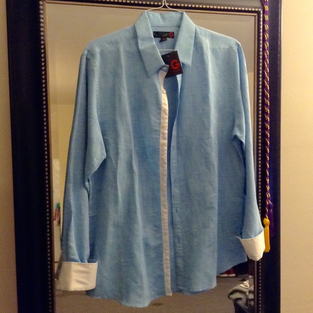 G by Guess - Casual Blue Button Down Shirt - NWT